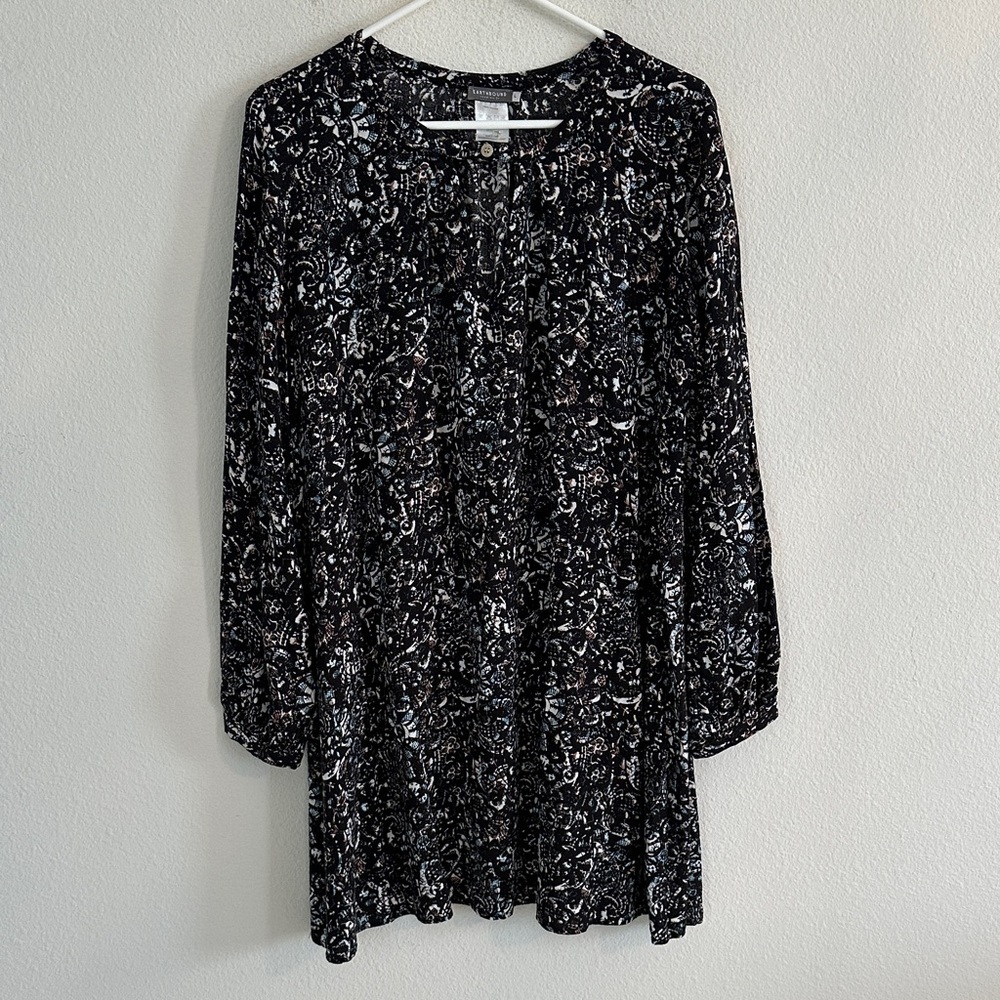 Earthbound Printed Long Sleeve Flowy Dress